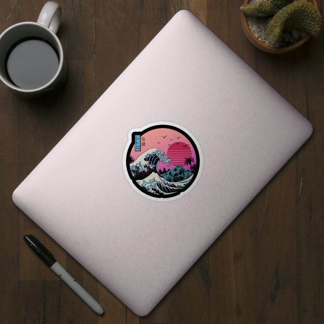 Great Retro Wave by Meowster Catana by Vincent Trinidad Art 